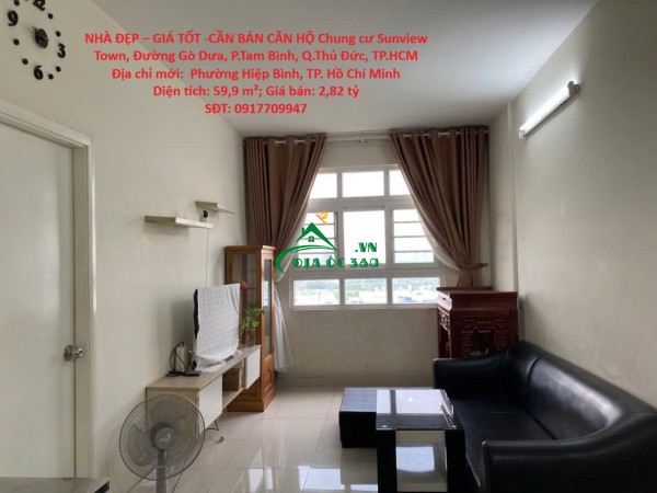 NHÀ ĐẸP – GIÁ TỐT -CẦN BÁN CĂN HỘ Chung cư Sunview Town, Đường Gò Dưa,
