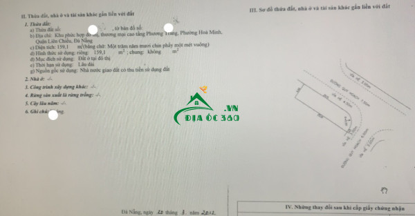 🔴💥Cần bán nhanh cụm 5 lô kiệt oto quay đầu Hoàng Diệu - Hoà Cường.